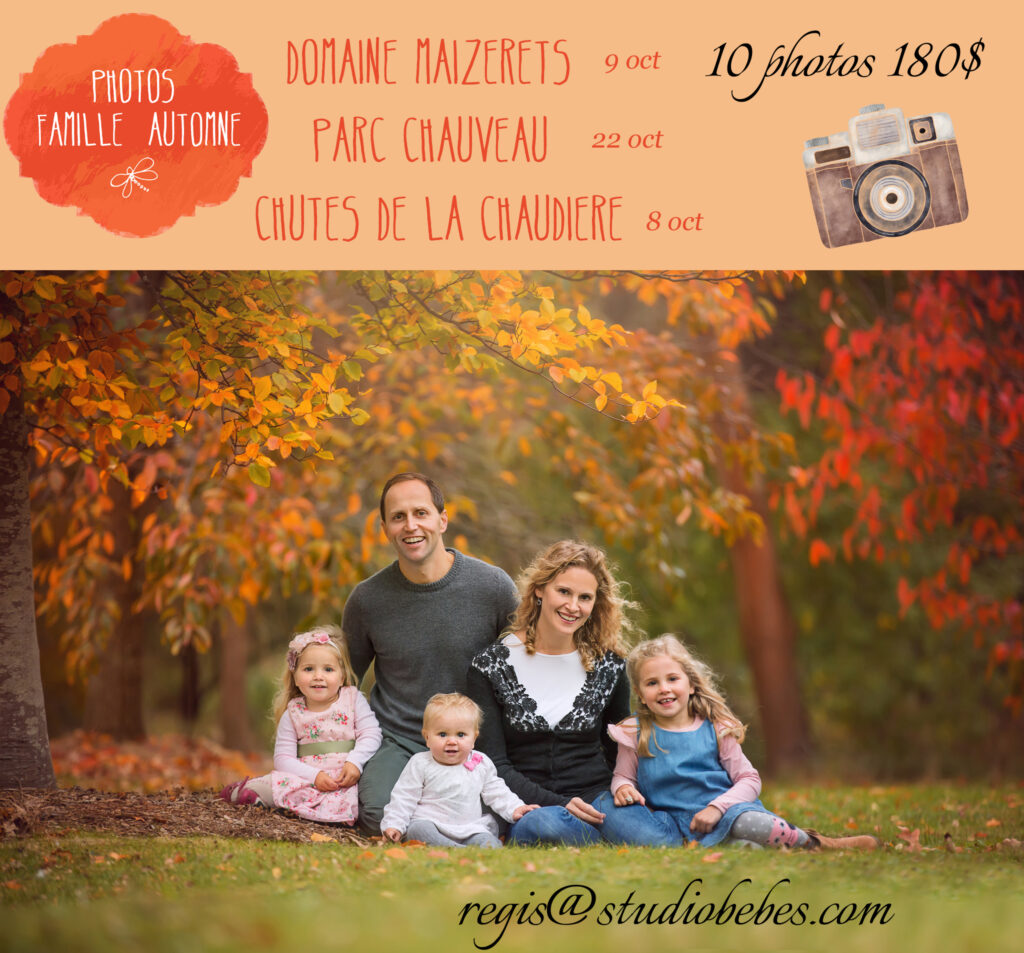 Une famille photographiée en automne